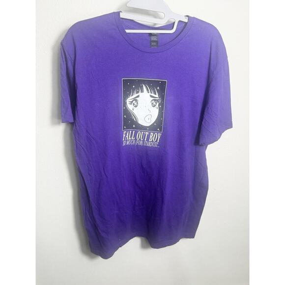 purple fall out boys tshirt size medium so much for stardust - Picture 1 of 4